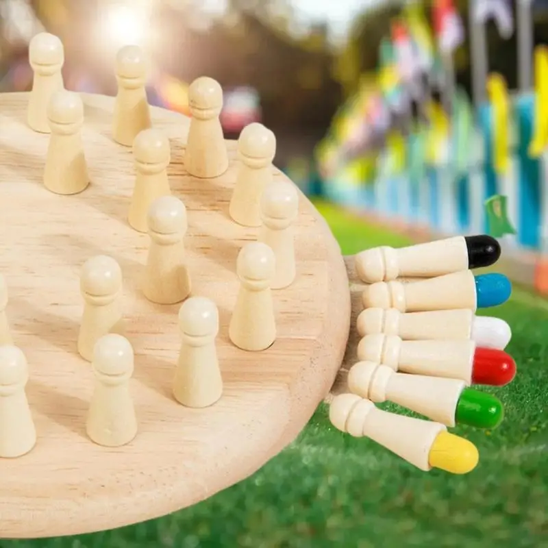 Ouder-kind verloving met Match Stick Memory Matching Game; Educatief geheugenschaakspeelgoed voor kinderen met kleurrijke matchstokken