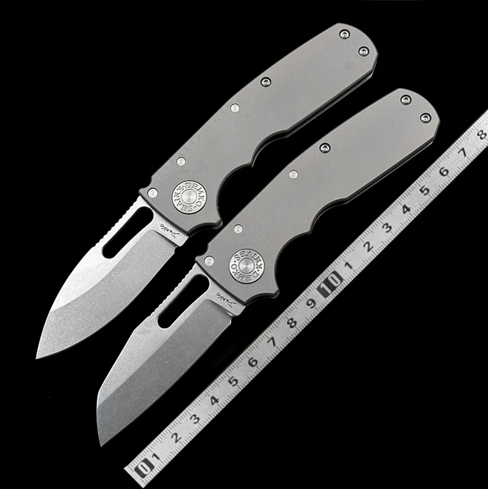 Andrew Demko Shark Cub Deep Carry Ceramic Bearing Titanium Handle Mark S35VN  Folding knife