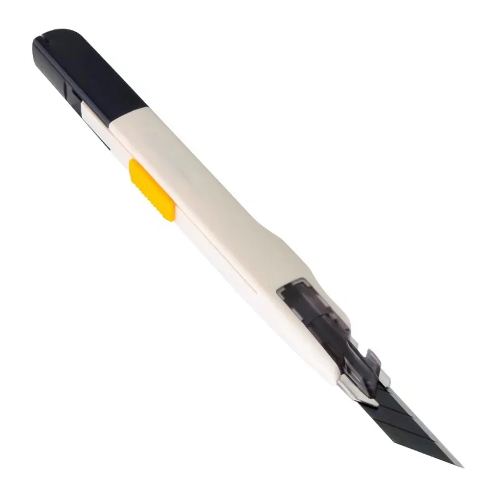 Faca Utilitária Retrátil Antichoque de 9mm para Adesivos Automotivos, Decalques, Películas para Janelas, Artesanato, Corte de Linhas e Ferramenta DIY para Papel