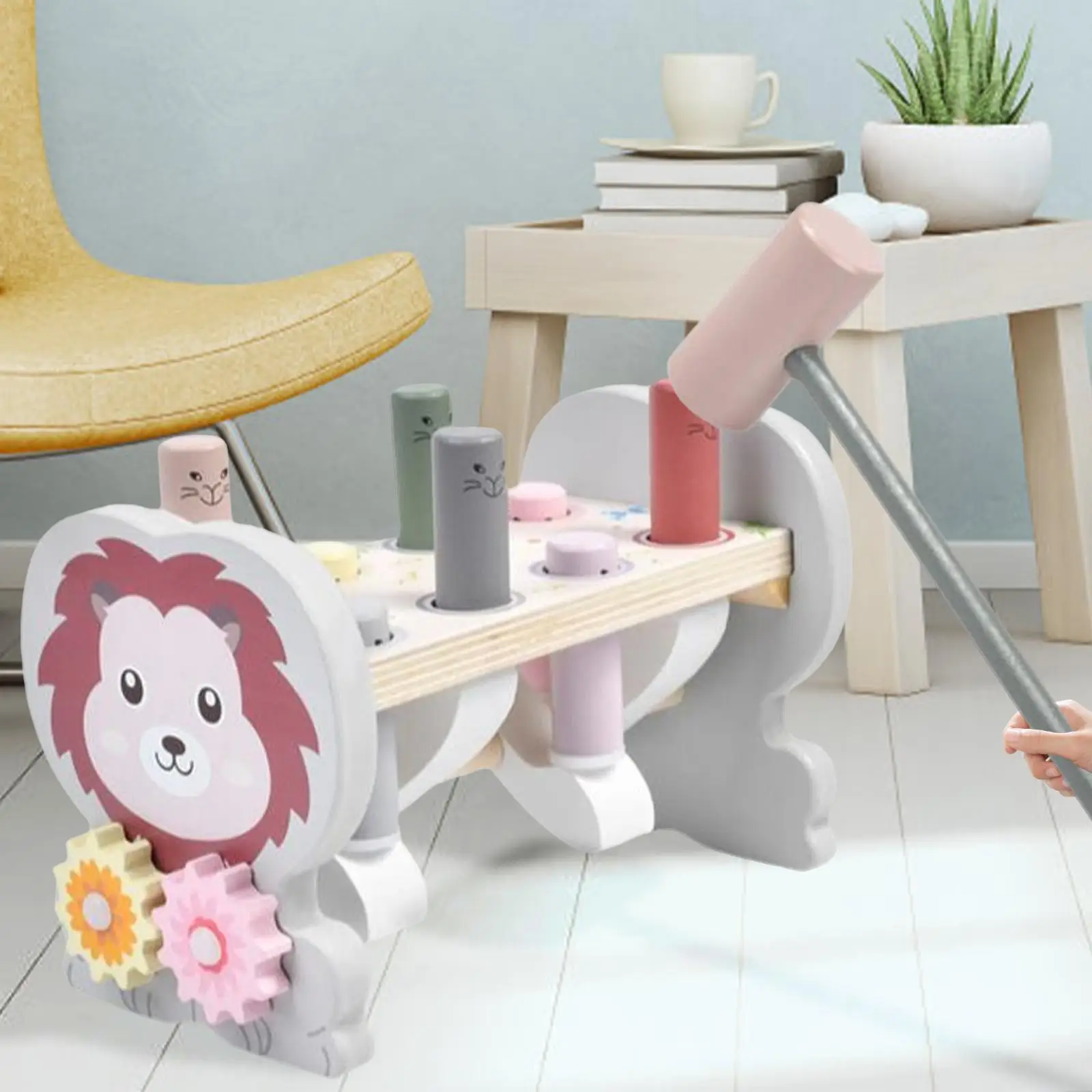 Деревянная игрушка-молоток, мелкая моторика, вечеринка, игра Whack, сенсорные игрушки для детей дошкольного возраста, подарки для мальчиков и девочек