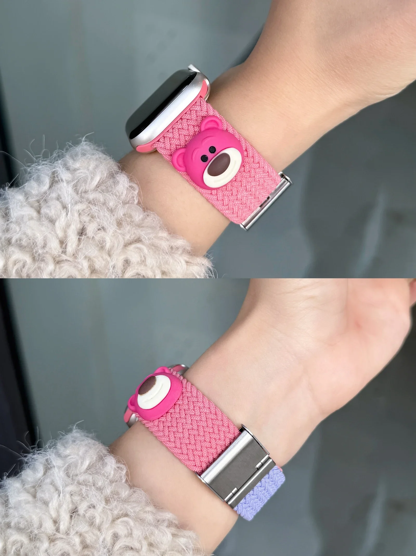 Superior elastic nylon For Apple Watch band for iwatch women Series 10/9/8/7/6/5/4 38mm 40mm 41mm 42mm 44mm 45mm 46mm 49mm Strap