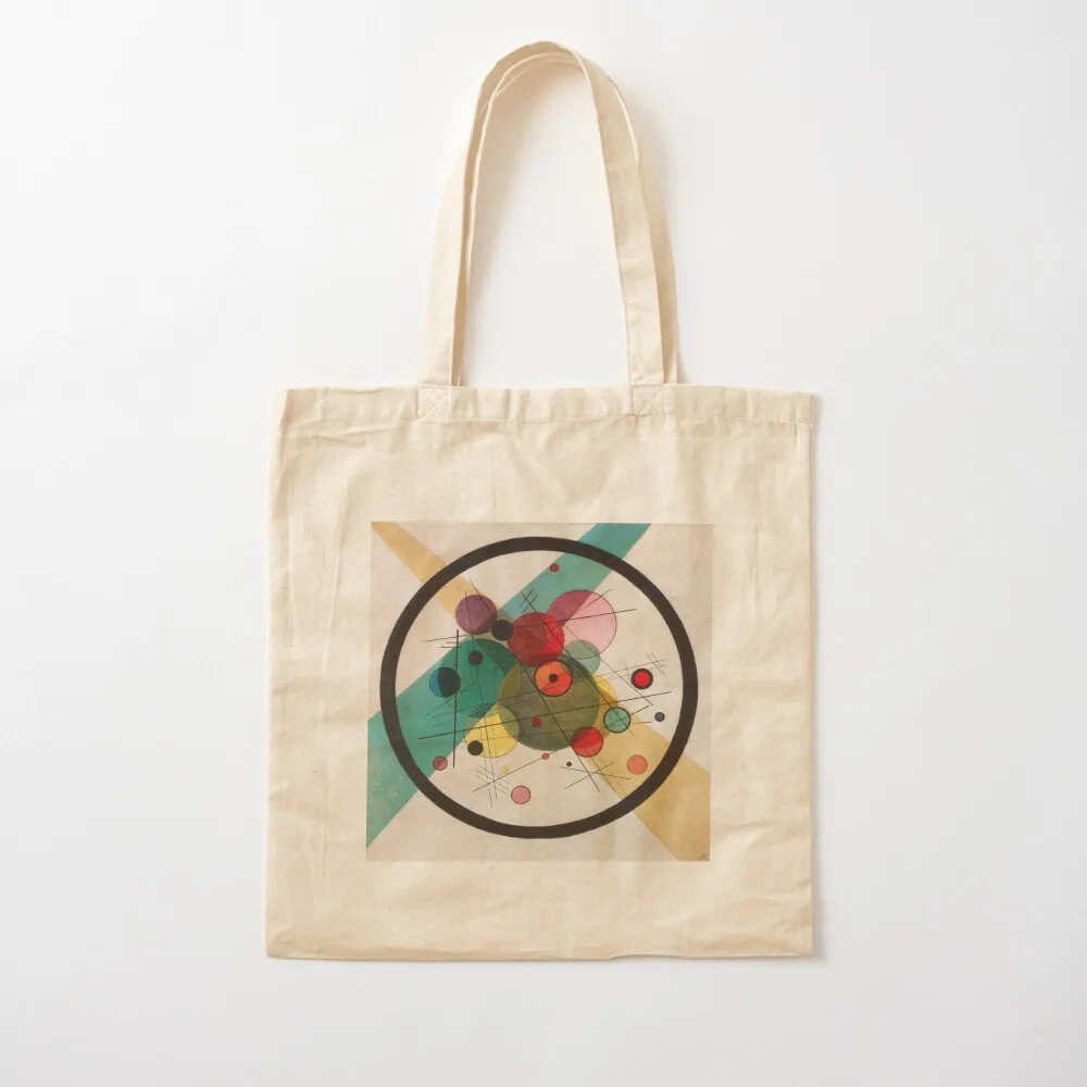 

Wassily Kandinsky - Circles on a circle Tote Bag Women's shopping bag custom fabric bag canvas tote bags Eco Canvas Tote