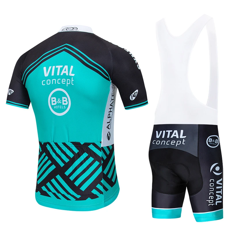 TEAM VITAL Cycling Clothing Bike Jersey Ropa Quick Dry Mens Bicycle Summer Pro   12D Pad  Maillot Culotte