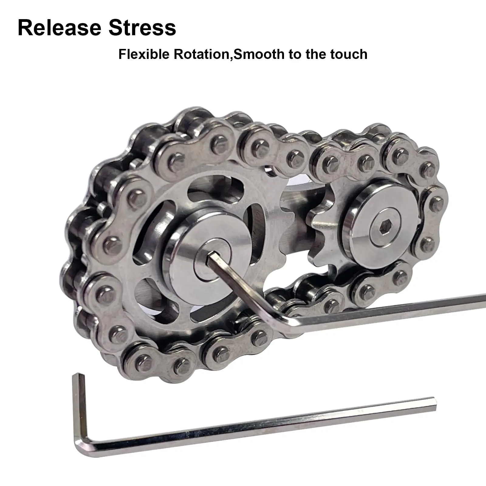 Metall Hand Spinner Kette Zahnrad Metall Zappeln Spinner Erwachsenen edc Zappeln Spielzeug Fokus adhd Werkzeug Büro Stress abbau Spielzeug