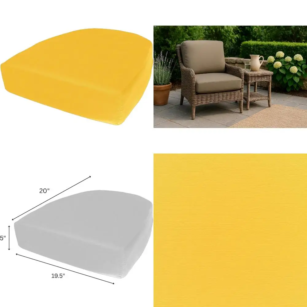 

Прочная подушка для уличного и внутреннего сиденья, закругленная спинка, 19,5x20x5, устойчивая к выцветанию ткань
