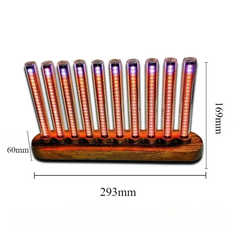 10-Bit RGB Pickup Level Light LED Display Sound Level Meter Music Indicator Desktop Light