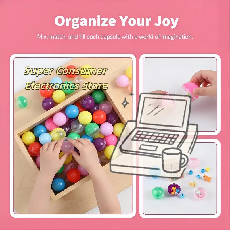 50PCS 60-75MM Plastic Empty Balls Toy Capsules for Surprise Gift Storage DIY Party Crafts Game Supplies
