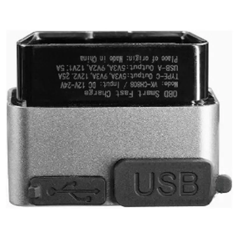【Top Store!!】 Dual USB A Type-C Fast Adapter Universal Car OBD Power Extraction Device Vehicle OBD Extension Charging Do