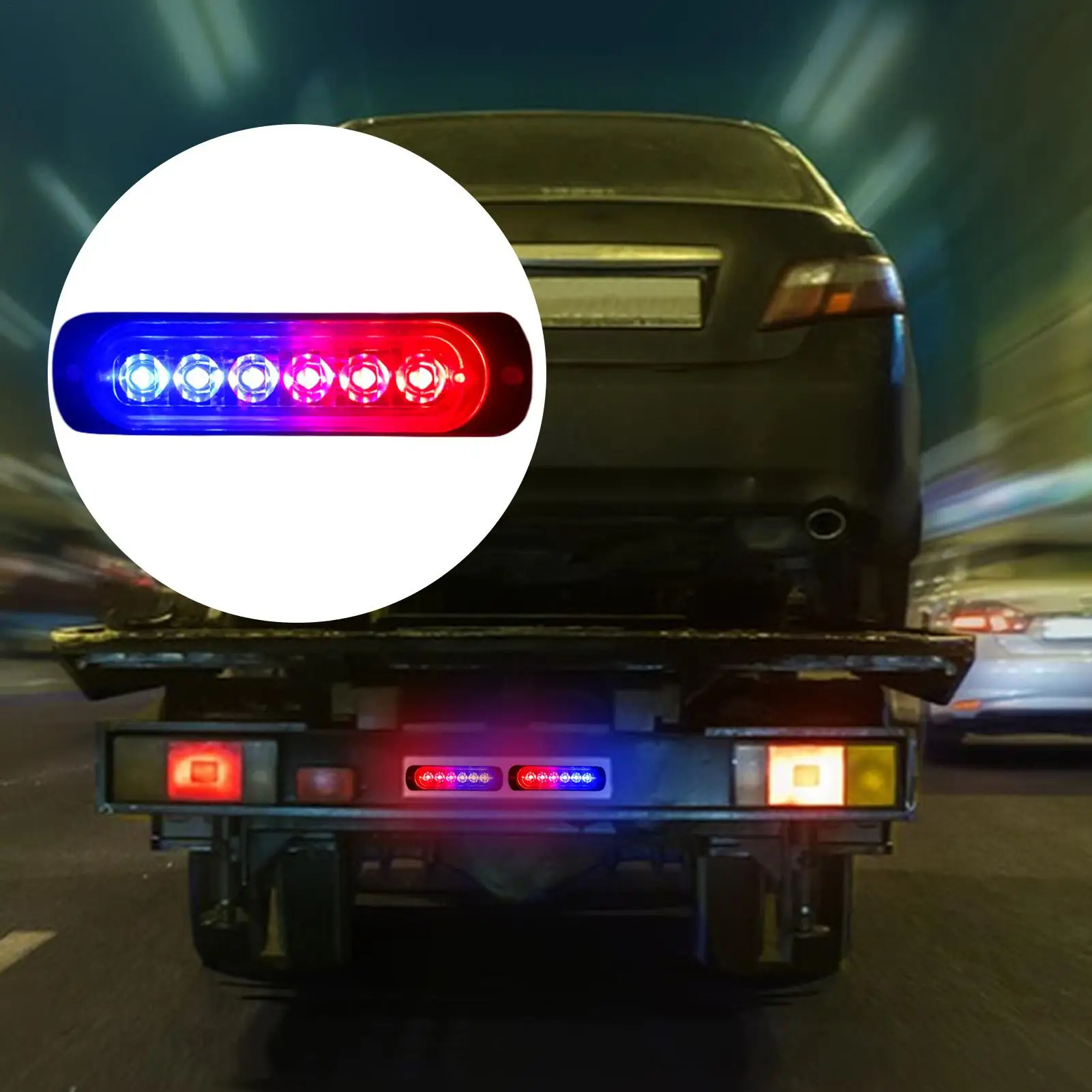 

LED Strobe Lights Bright 6-LED Strobe Light Automotive Auxiliary Parts For Ambulance Fleet Road Boat Motorcycle Highway