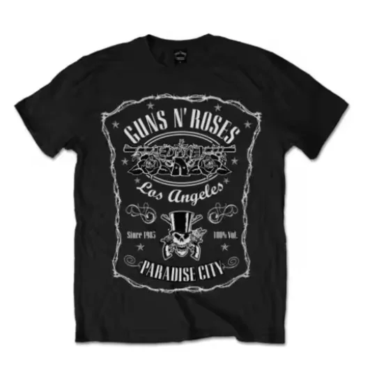 

Guns N&apos T-Shirts Roses Paradise City Slash Axl Rose Rock Official Tee T-Shirt Mens Unisex