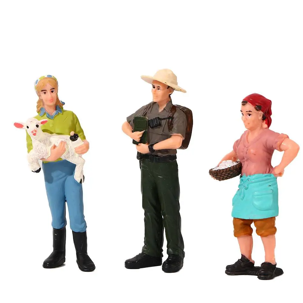 Feeder 1:25 Scale Farm Staff Kid Toy Worker Wrangler Farmer People Model Home Decoration Farm Human Figure Simulation Farmer