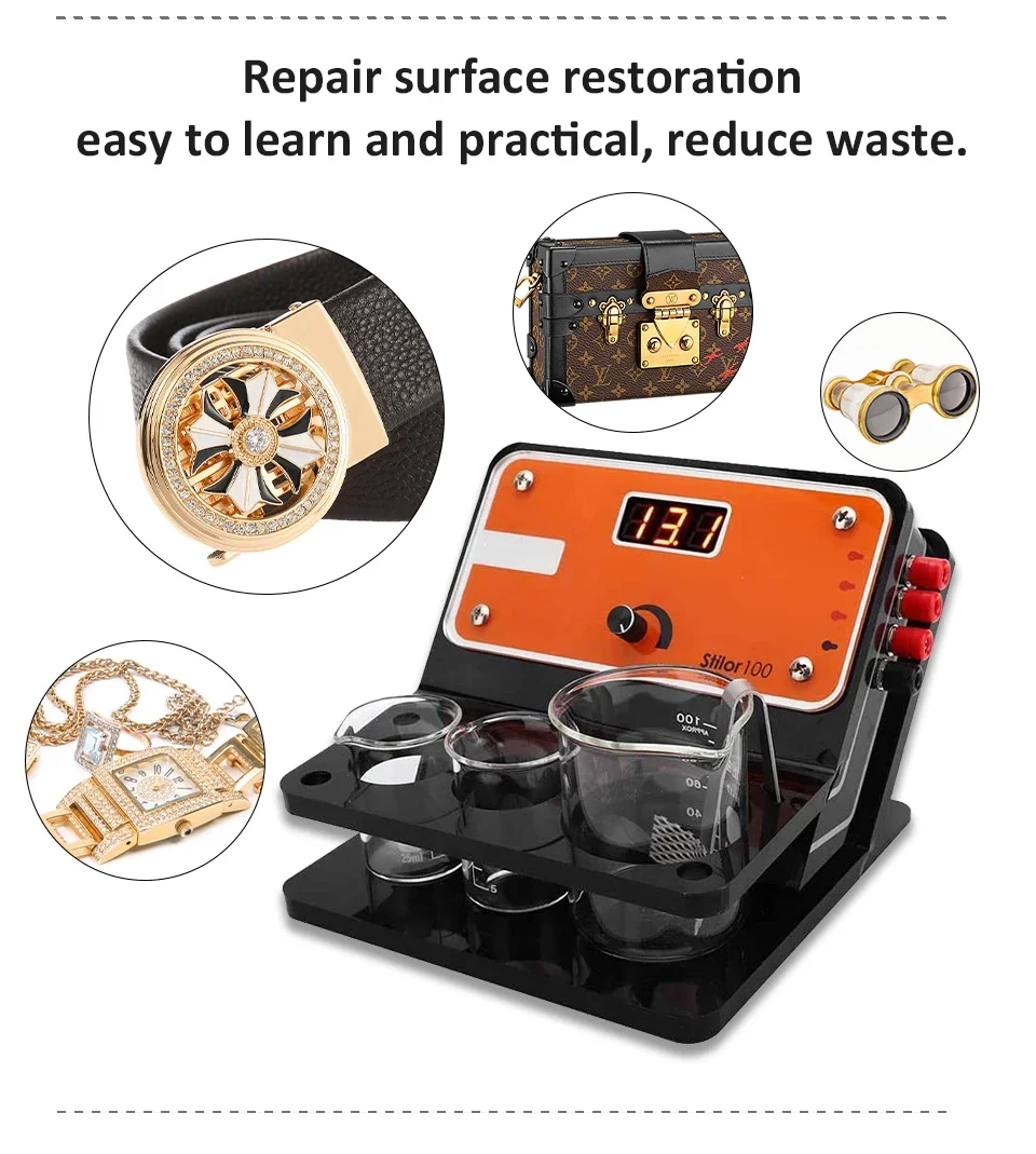 Small Pen-Type Electroplating Machine With Beaker: Gold/Silver/Copper Plating Kit – Professional Jewelry Processing Equipment