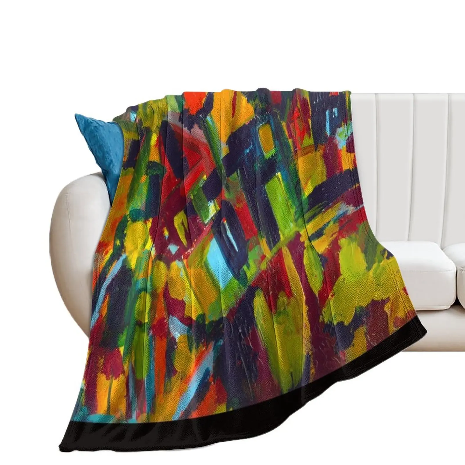 

Kandinsky - 304, colorful abstract painting Throw Blanket Blankets Sofas Of Decoration Luxury Designer Shaggy Vintage Blankets