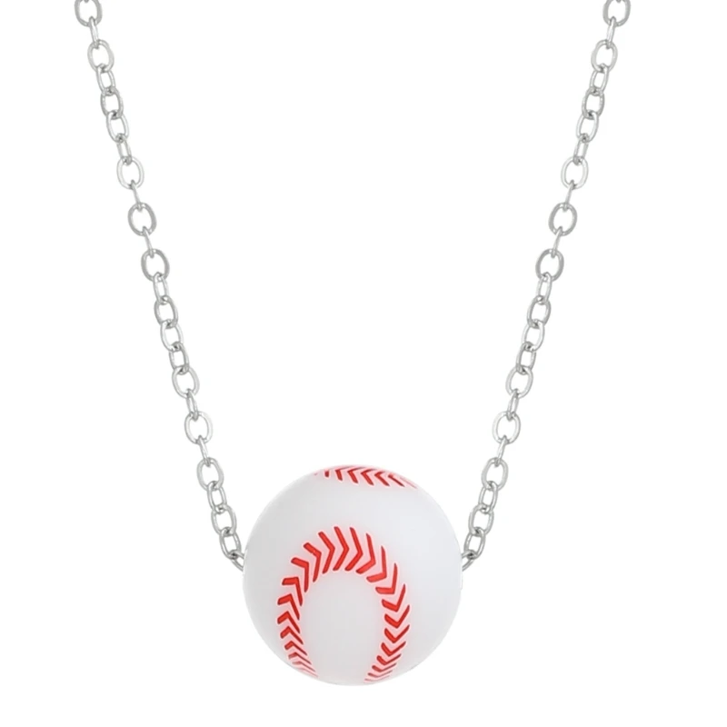 Unique Volleyball Choker Football/Baseball Pendant Necklace Basketball Clavicle Chain Clothing Decorations