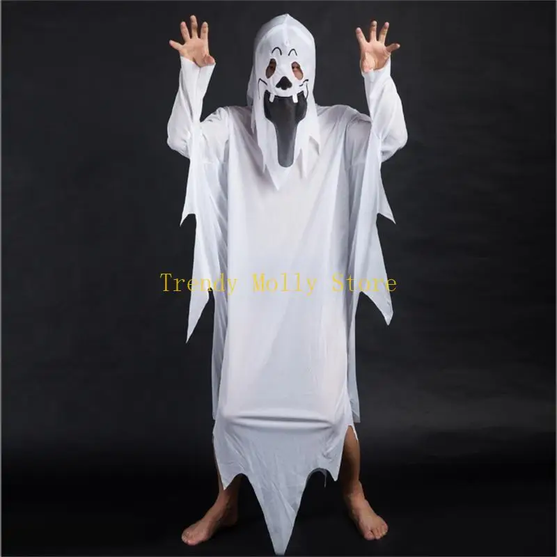 N5KB UNISEX BLANC ADULLE CAPE CAPE FULLE LONGUE