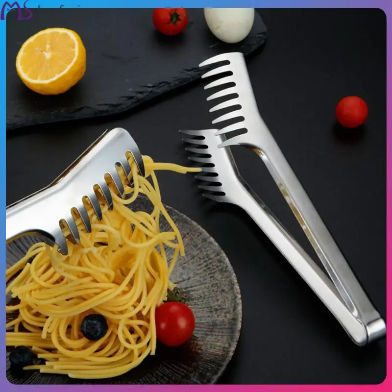 Household Not Drop Stainless Steel Clip Comb Kitchen Easy To Get Food Tongs Non-slip Food Grade Deepen Jagged Bbq Tongs Portable