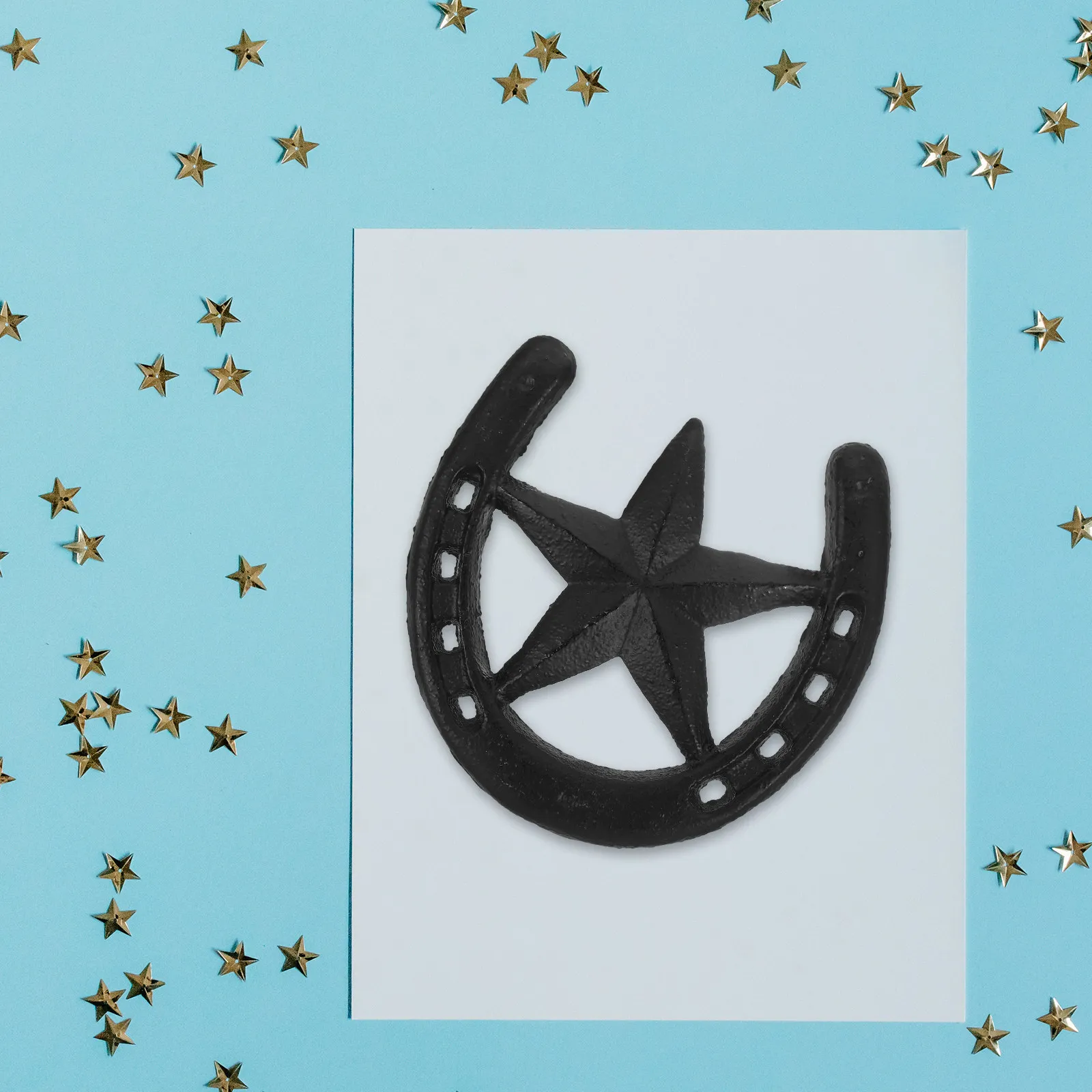 

Чугунный настенный декор в форме подковы: стильный подвесной декор для дома и улицы, рустикальное металлическое настенное украшение, орнамент в виде подковы