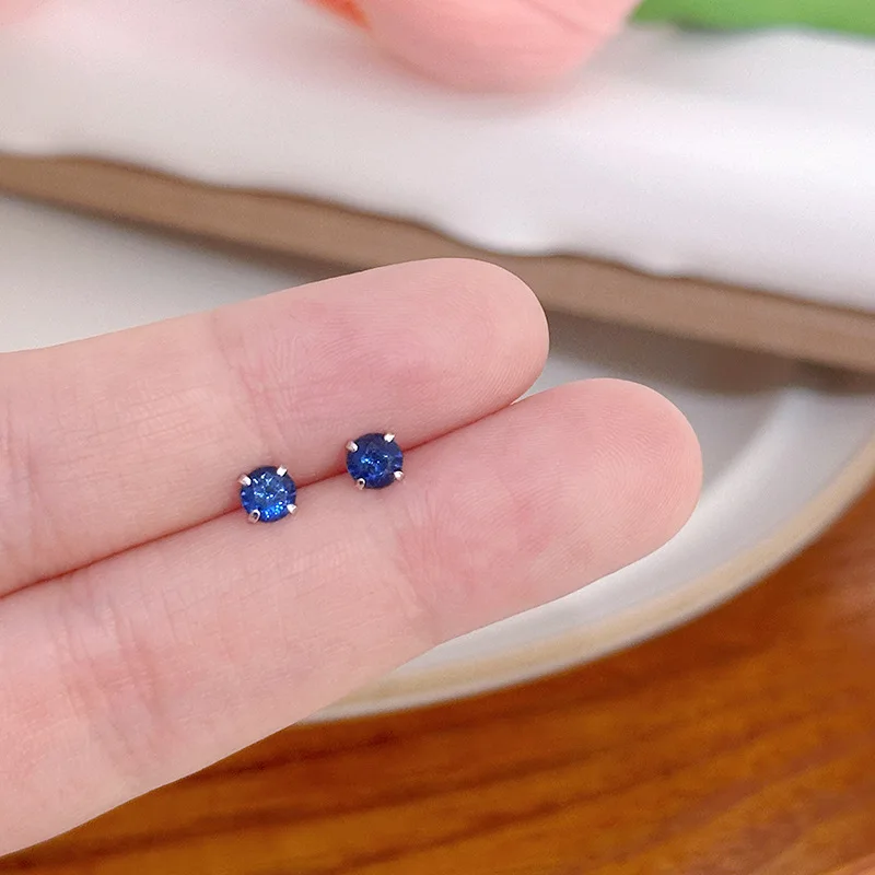 العصرية البسيطة الراين وأقراط للنساء الفتيات المجوهرات اليومية الكلاسيكية غرامة مجوهرات ثقب العظام الأذن الملحقات #4