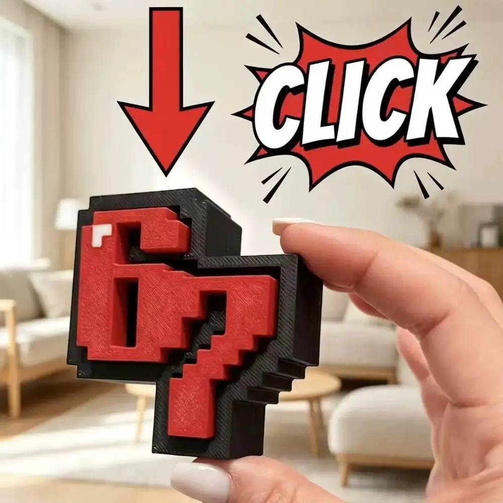 Pixel Art 3D Printed Click Fidget Movable Press Parts 67 Buttons Fidget Safe And Comfortable Portable Desktop Decor Study