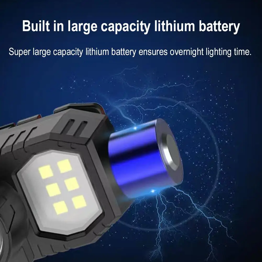 Portable Usb Rechargeable Ip65 Waterproof 3 Modes Powerful Lamp Led Fishing Light -mounted Lamp For Outdoor Cam G8z0