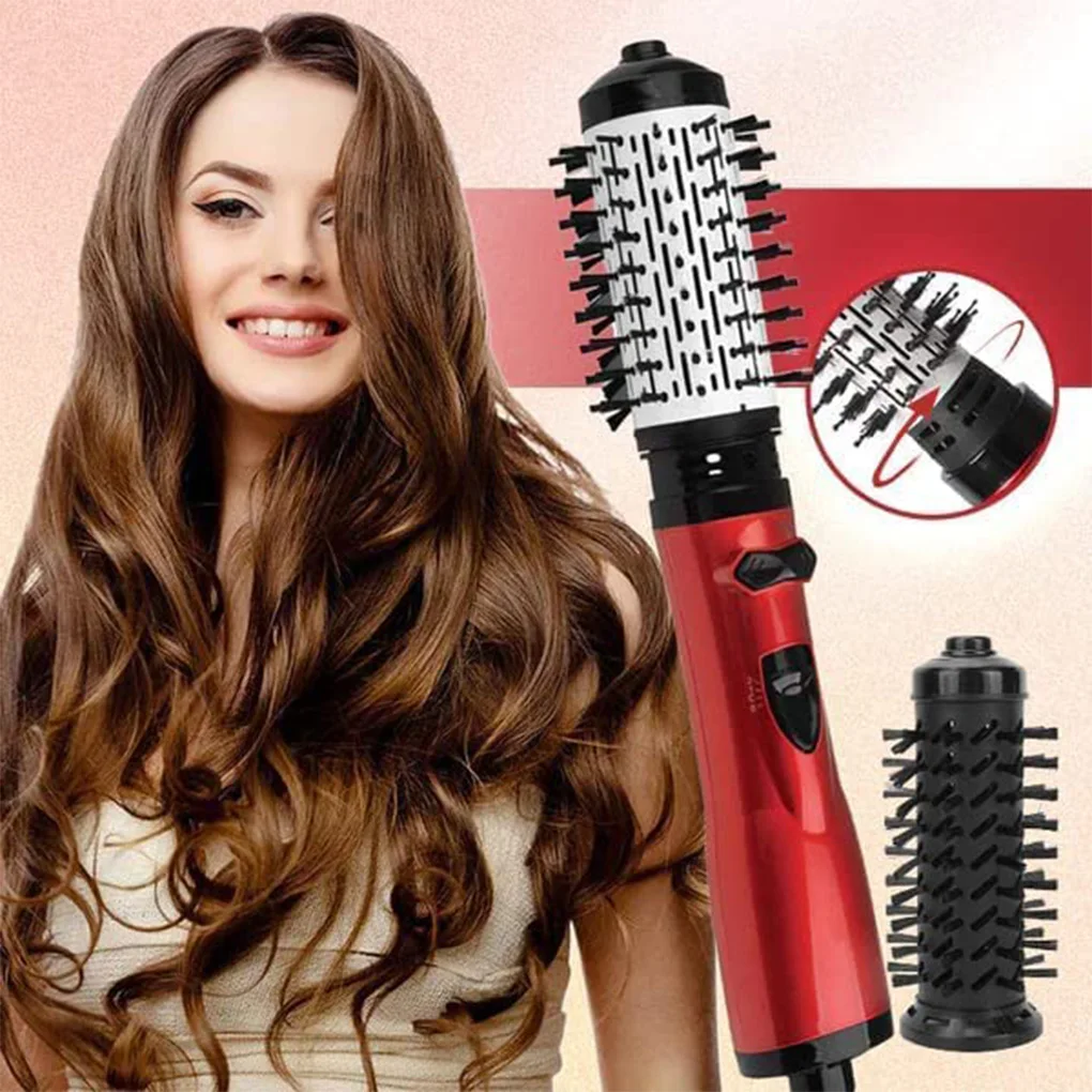 Rotating Hair Dryer Brush Straightener Curler Curling Stick Professional Air-Dryer Comb Styling Tool 3 Gear Settings