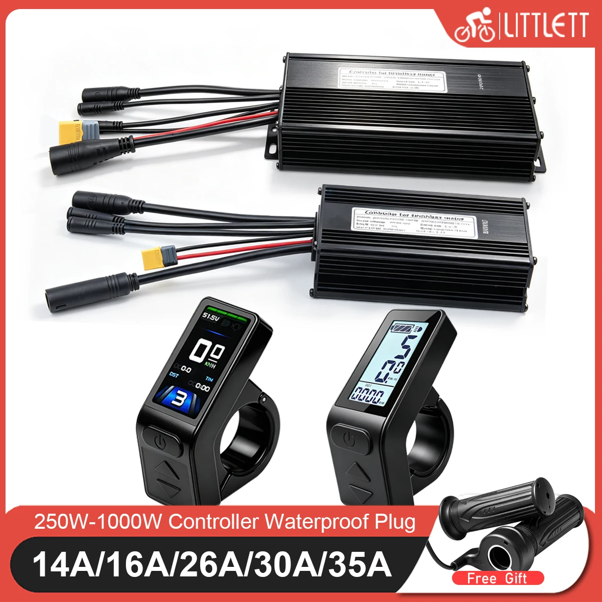 ebike-kt-sinewave-waterproof-controller-36v48v14a-35a-250w-1500w-tf04-display-1t5-2pin-female-electric-bike-conversion-kit-parts