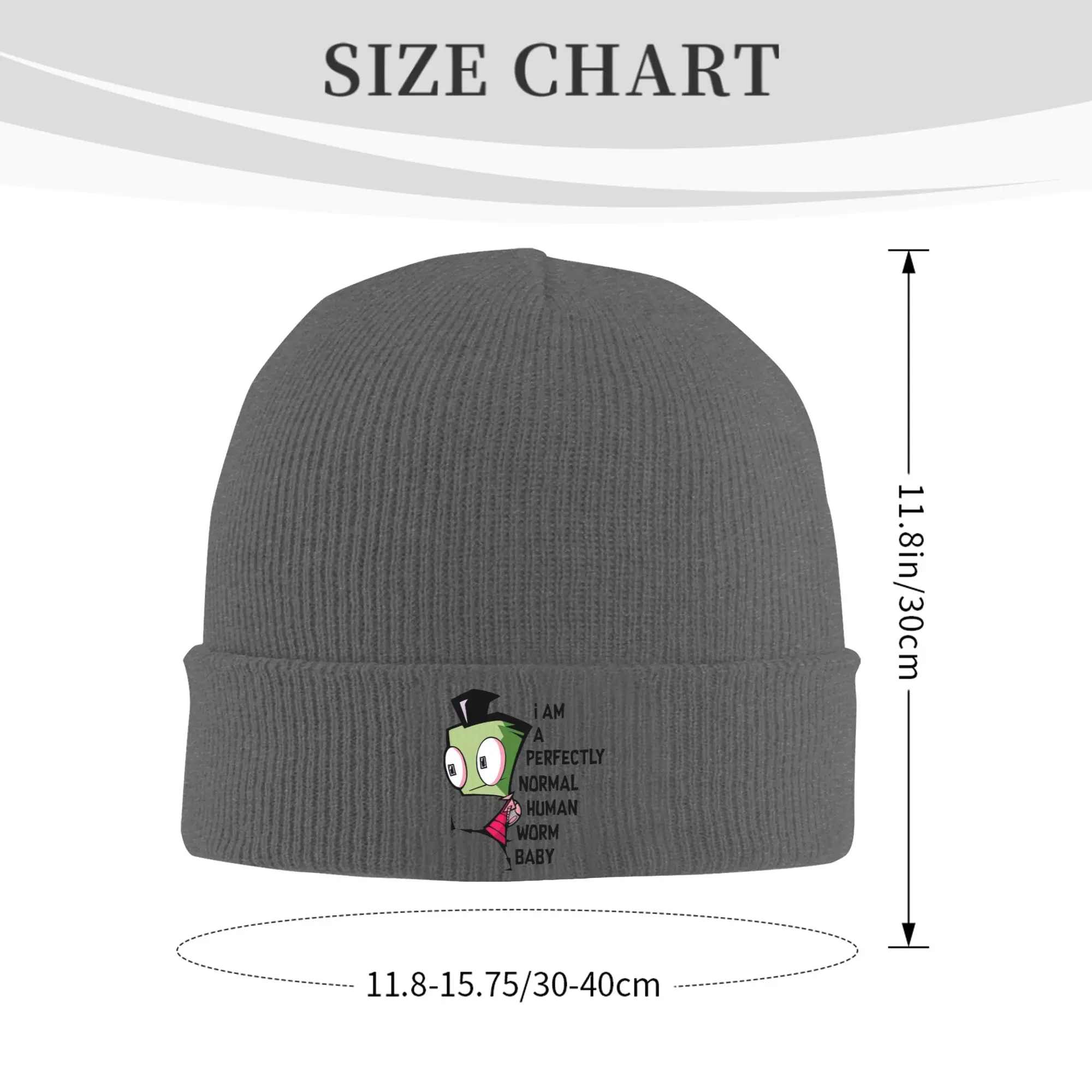 Cute Invader Zim Hats Autumn Winter Beanies Warm  Caps Female Male Acrylic Knitted Hat