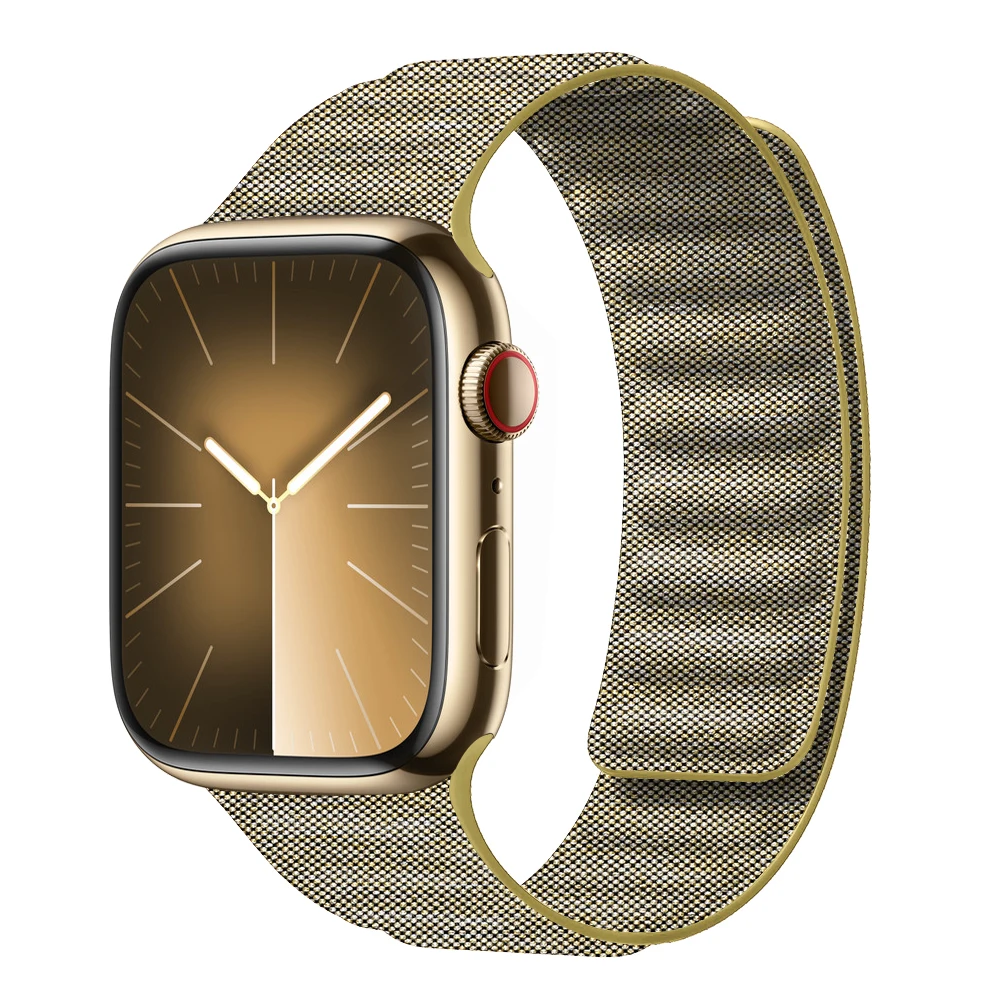 نايلون دنيم لساعة أبل ، سوار أصلي ، سوار حلقي مغناطيسي ، سلسلة iWatch 8 SE 7 Ultra ، 44 من ، 40 ، 45 ، 49 ، 41 حزام ، جديد