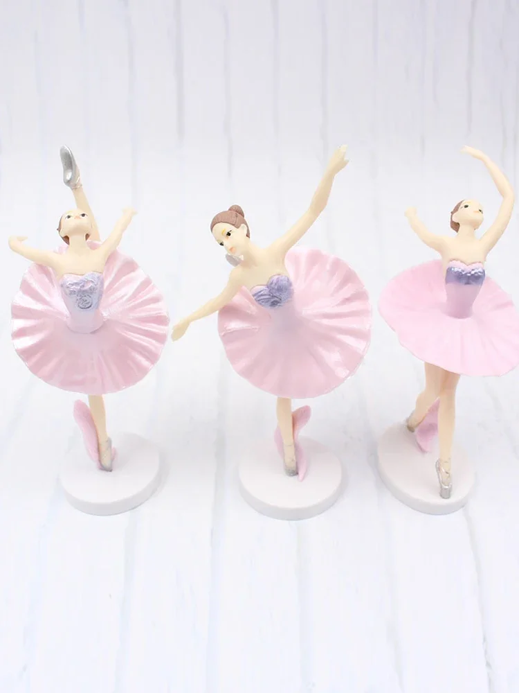 Ballerina Girl Cake Decorations Dancing Ballerina Girl Figurines Happy Birthday Ballet Girls Cake Decor Party Supplies