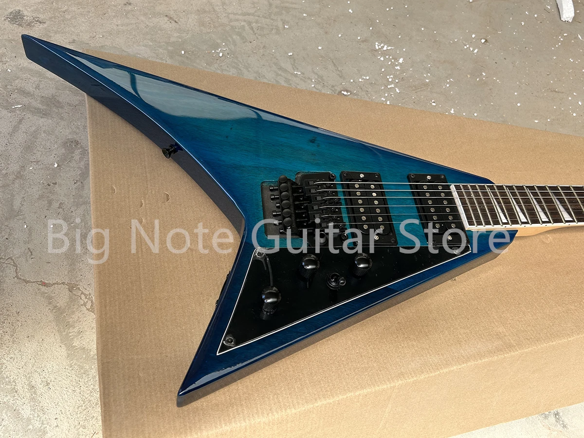 Factory Blue Burst 6 Strings Electric Guitar Rosewood Fretboard Black hardwares and Pickguard Customizable