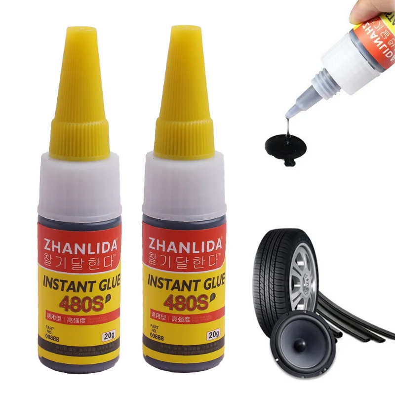 

480 Black Instant Glue Car Tire Strong Repair Adhesive Glue Truck Motorcycle Bicycle Inner Tube Puncture Quick Glue Agent 20g