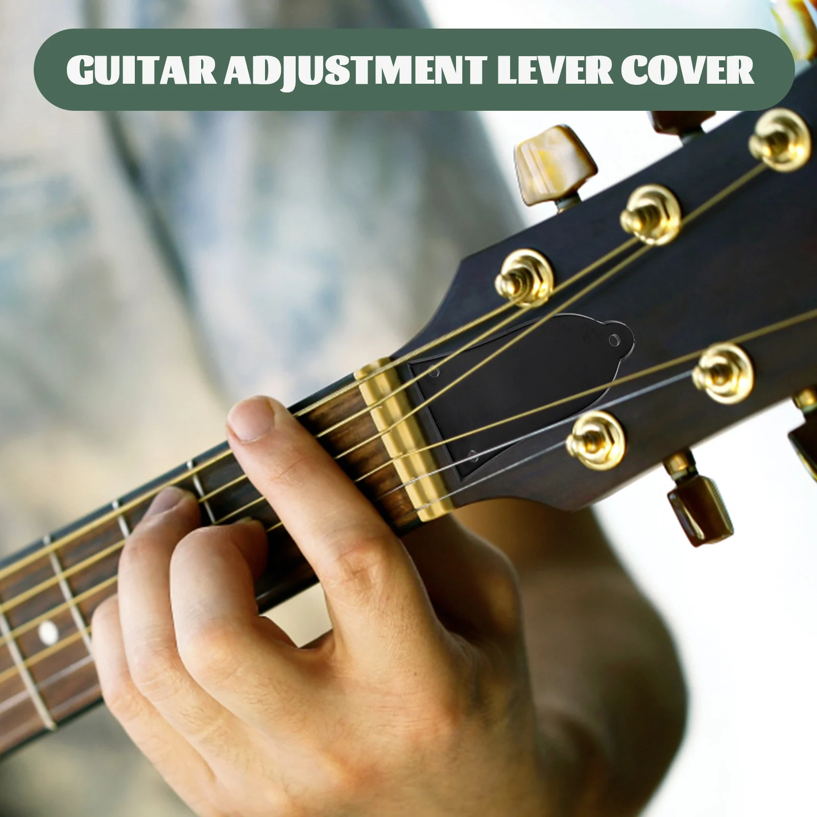

2pcs Electric Cover Parts And Accessories For Electric Guitar Black ABS Durable Guitar Rod Cover Easy Installation Repair Parts