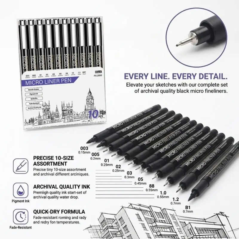 stylos-techniques-pour-croquis-qualite-artiste-avec-corps-en-abs-flux-d'encre-lisse-ideaux-pour-les-croquis-10-d5bb
