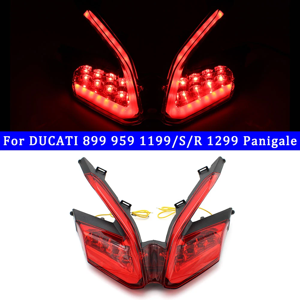 

For DUCATI 899 959 1199/S/R 1299 Panigale Motorcycler Integrated LED Rear Tail Light Brake Turn Signals Blinker Accessories