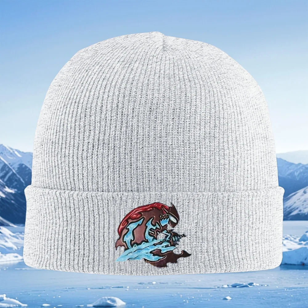 مخلوق مجنح تصميم الجليد المتدفق للرجال والنساء للجنسين قبعة محبوكة قبعة صوفية قبعة شتوية حرارية دافئة لعيد الميلاد في الهواء الطلق #3