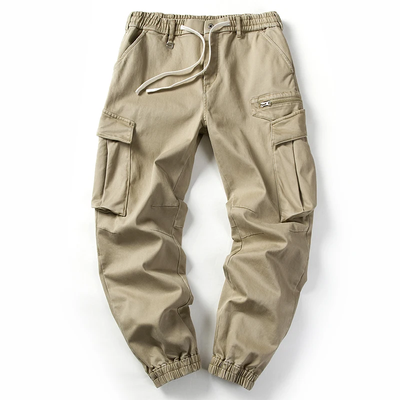 カーボンブラッシュド 350gsm 弾性ツイル生地パンツ ヘビーウェイト ウォッシュド 3Dテーラード ワークウェア カーゴ ジョガーパンツ 秋冬用