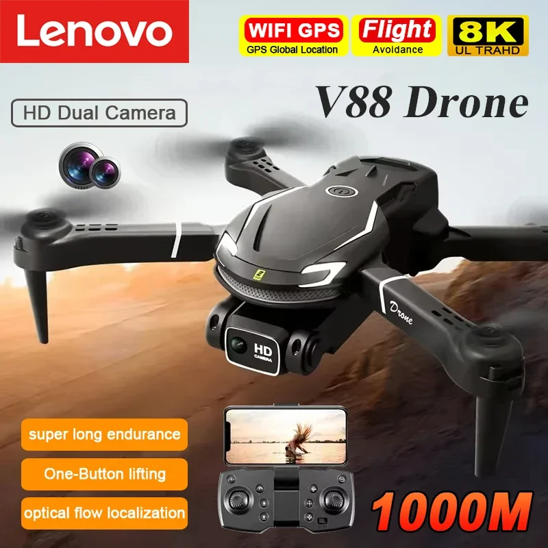 

Lenovo Drone V88 8K 5G Professional HD Dual Camera Aerial Photography 15000M Remote Control Aircraft Folding Quadcopter 2026 New