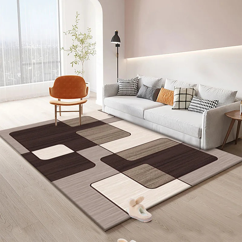 Living room carpet, household room long-haired floor mat, long fleece blanket