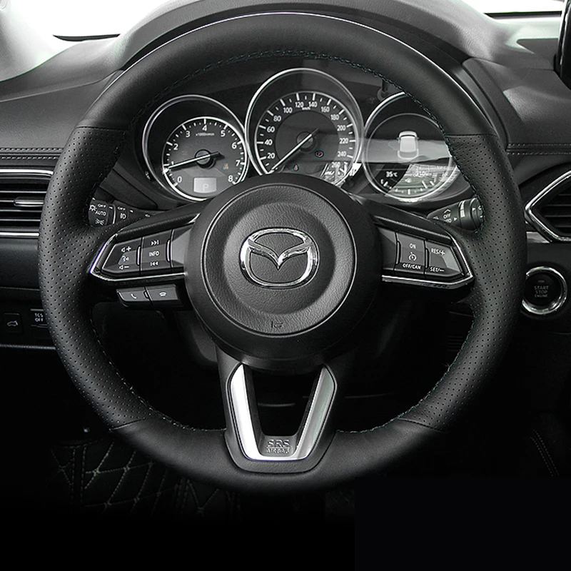 

Чехол на руль автомобиля из искусственной кожи для Mazda 3 Axela 2017-2019 CX5 CX-5 CX4 CX-4 Atenza Mazda 6 2018-2021 MX-5 MX5 CX-8