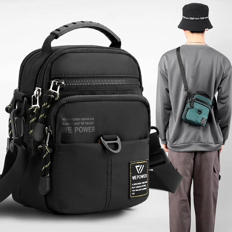 

Japanese Style Small Messenger Bag, Men's Sports Water Resistant Shoulder Purse,Trendy Crossbody Bag for Outdoor Leisure Cycling