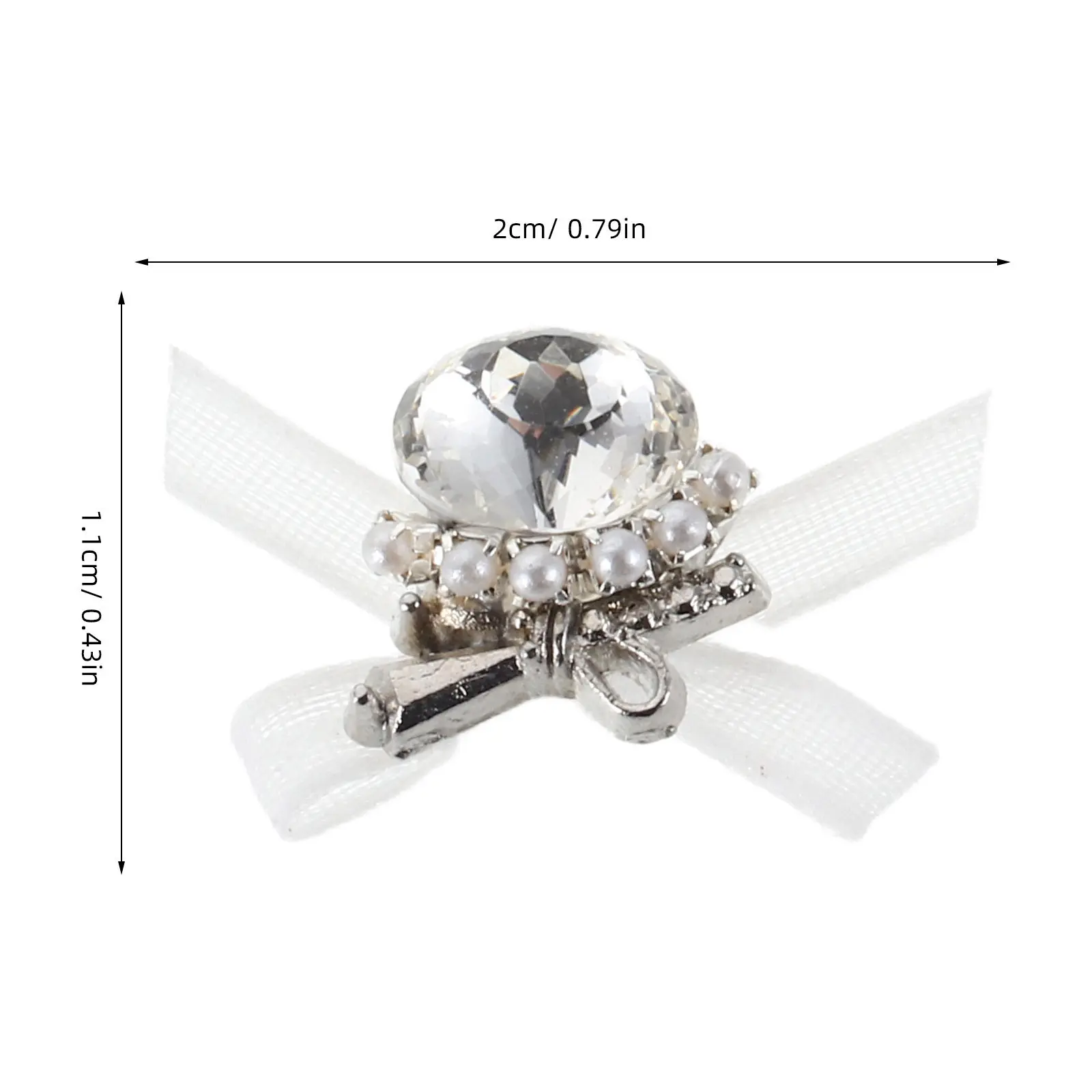 10Pcs Nail Art Decorations Rhinestone Bowknot Charms Sparkling DIY Manicure Accessories Wedding Party Nail Supplies