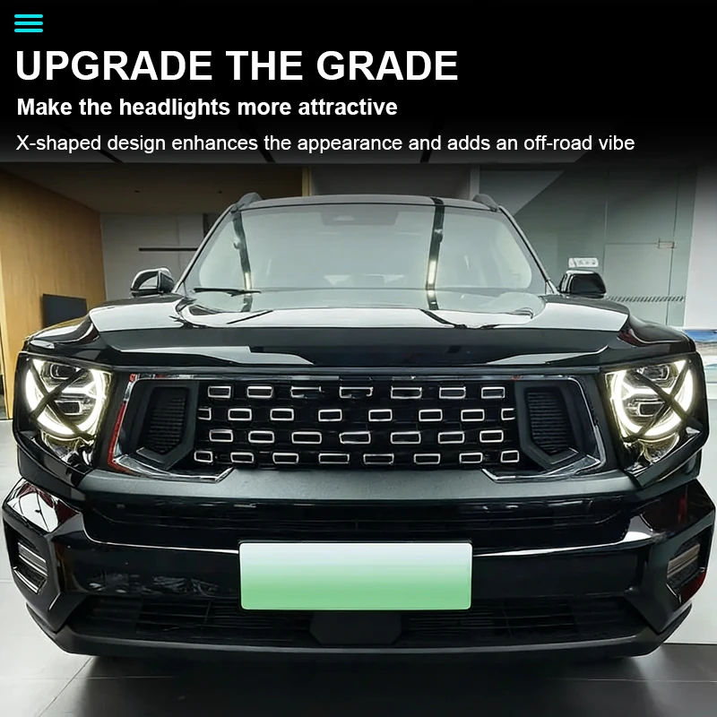

Car Headlight Protect Cover For Haval H7 Big Dog MK2 Dargo X 2025 Accessorie 2024 2023 Headlamp Frame Sticker Auto Exterior Part