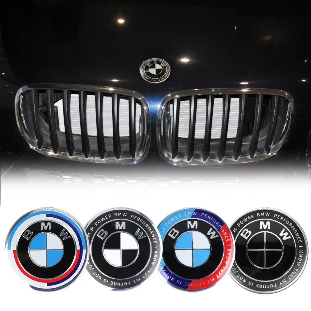 74/82mm Car Hood Front Tail Trunk Emblem Badge Replacement Auto badge For BMW  M Performance M3 M5 M6 F01 F20 X2 X6 E36 E46