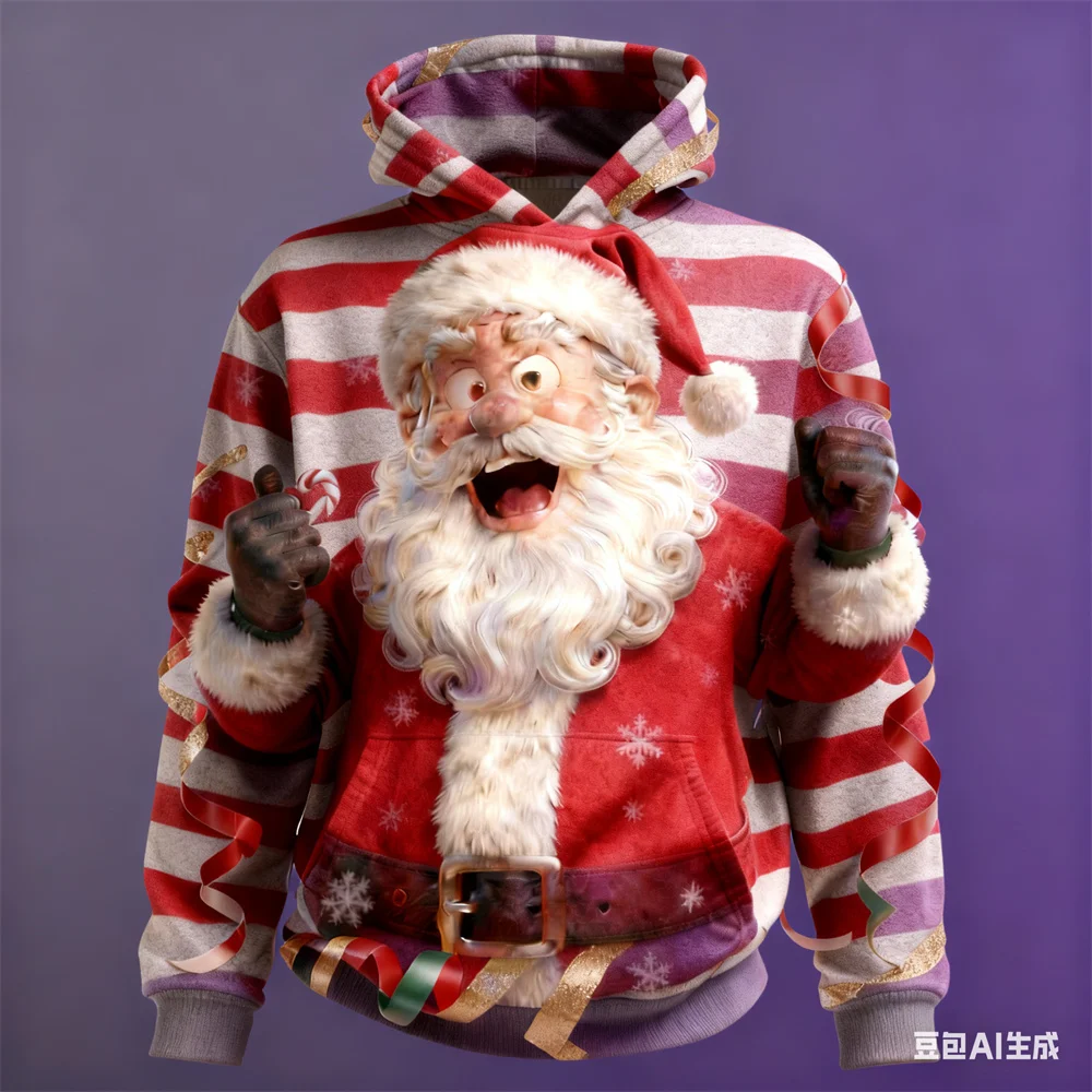 عيد الميلاد الخريف الرجال هوديي ثلاثية الأبعاد سانتا كلوز نمط طباعة هوديي موضة المشارب هوديس للرجل الرجال والنساء الشتاء هوديس