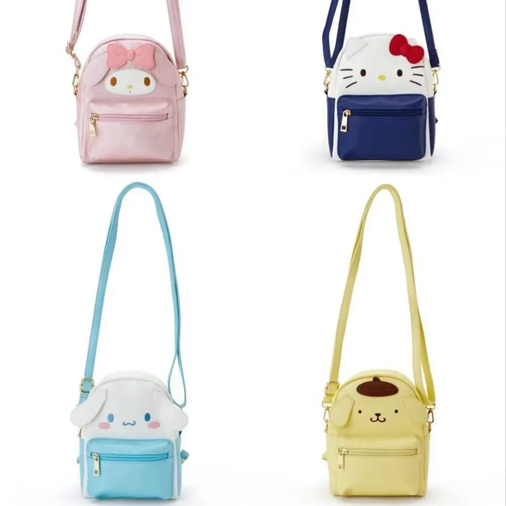 

Cartoon PU multifunctional dual shoulder diagonal cross bag, mini small book bag, women's ins, Japanese cute storage bag