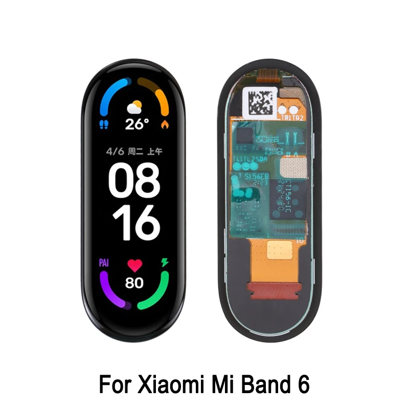 

1,56-дюймовый ЖК-экран AMOLED для Xiaomi Mi Band 6, дисплей и дигитайзер, полная сборка, запасная часть