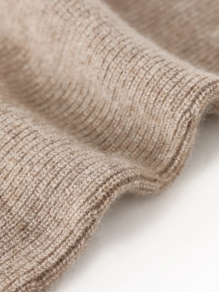 100% Pure Cashmere Leg Warmers Women Ribbed Knit Boot Toppers Slouchy Socks High Low Hem Boot Cuffs Heel Cover Calf Sleeves view 6