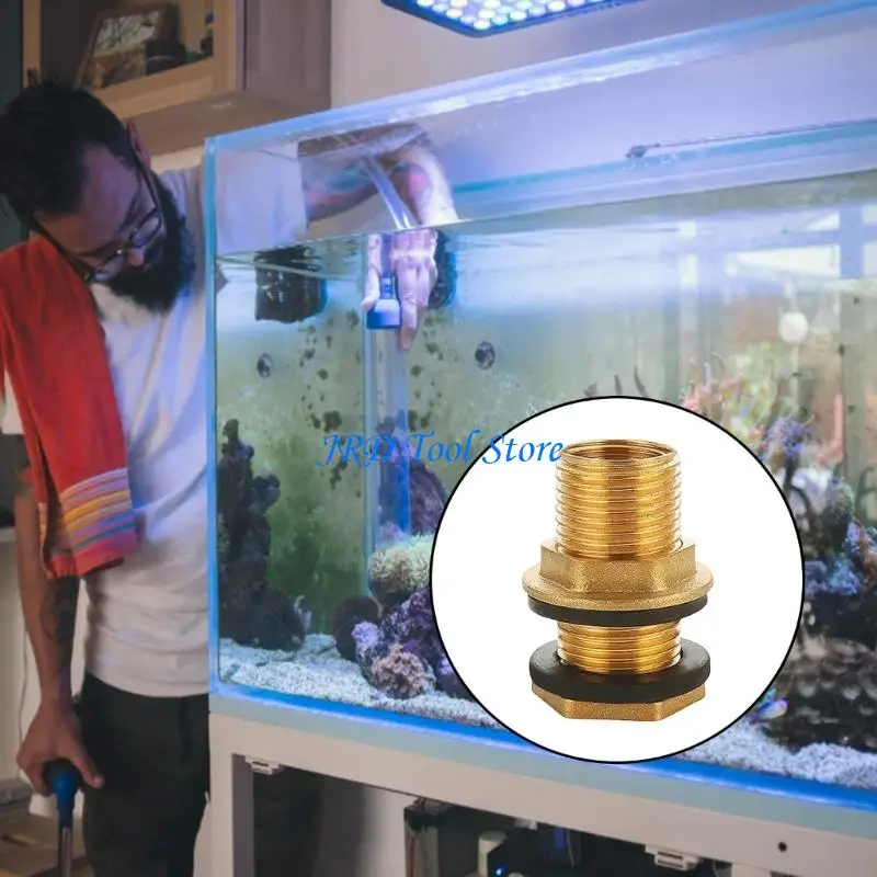 

A2UD 1/2PCS Латунные шестиугольные муфты с резиновыми прокладками G3/8 "x G1/2" для бочков с бочками дождевой воды и суставов