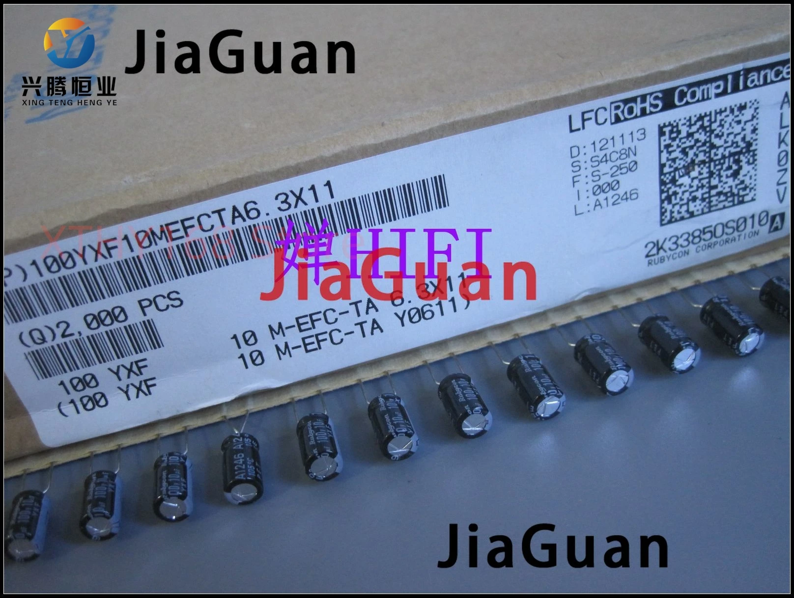 

100PCS RUBYCON YXF 100V10UF 6.3x11MM electrolytic capacitor 10uf 100v yxf 10uF/100V high frequency low resistance long life