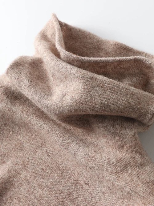 Birdtree Damen-Pullover mit Rollkragen, Edge Curl, Basic-Strickpullover, Unterhemd, Pullover aus 100 % australischer Wolle, Herbst-Winter T39244QM – Detail 15